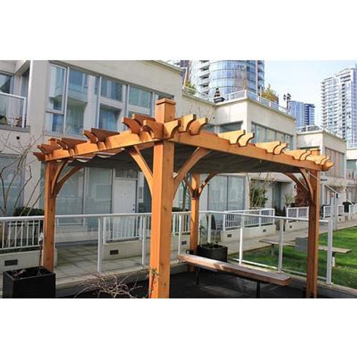 Breeze Pergola with Retractable Canopy Kit - 10 Feet x 12 Feet