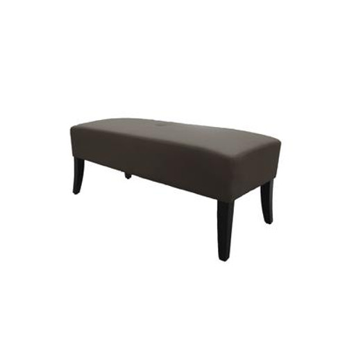 Smokey Grey Bonded Leather Upholstered Bench