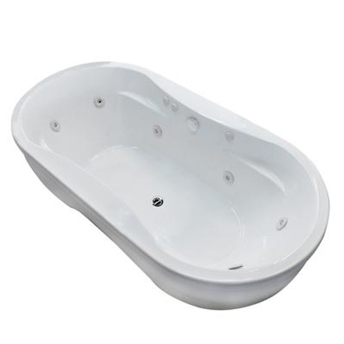 Agate 34 X 71 Oval Freestanding Whirlpool Jetted Bathtub