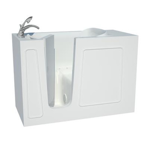 26 x 53 White Air Jetted Walk-In Tub Left Drain