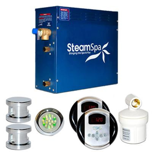 SteamSpa Royal 10.5kw Steam Generator Package in Chrome