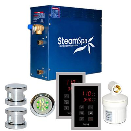 SteamSpa Royal 10.5kw Touch Pad Steam Generator Package in Chrome