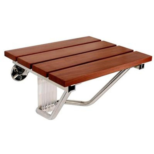 SteamSpa Teak Wood Wall Mounted Shower Seat