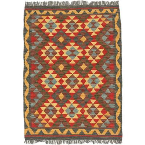 Hand woven Sivas Kilim - 2 Ft. 11 In. x 3 Ft. 11 In.