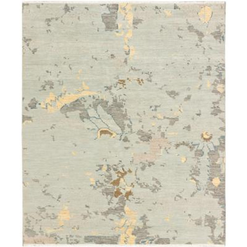 Hand-knotted Jules Ushak Light Blue Rug - 8 Ft. 3 In. x 9 Ft. 10 In.
