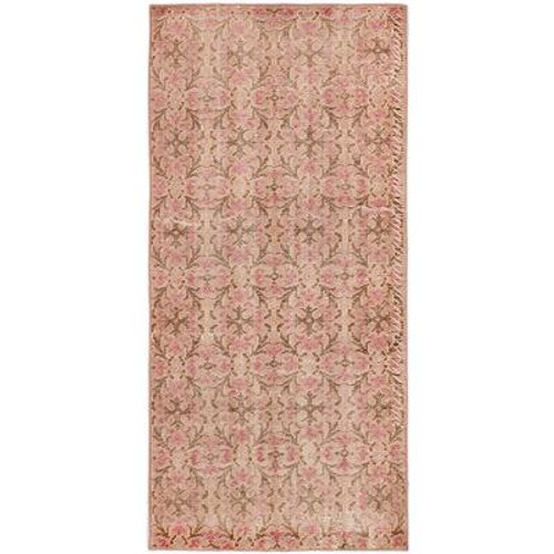 Hand-knotted Anatolian Revival Beige Rug - 3 Ft. 2 In. x 6 Ft. 9 In.