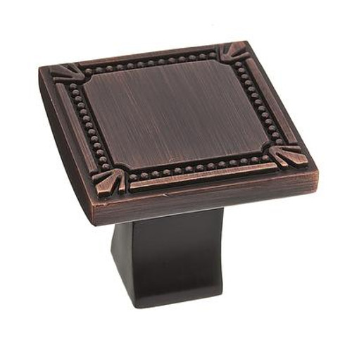 Classic Metal Knob - Brushed Oil-Rubbed Bronze - 35x35mm Dia.