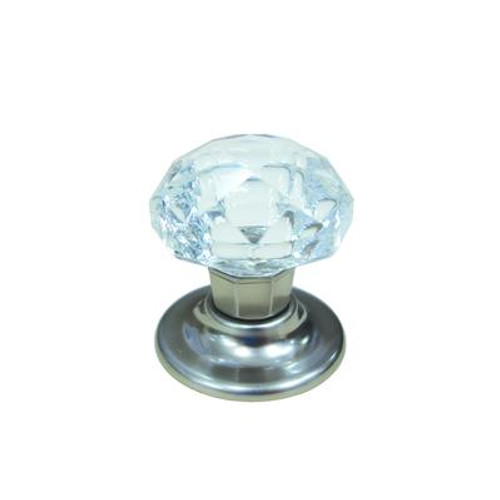 Classic Crystal Knob - Brush Nickel; Crystal - 35 Mm Dia.
