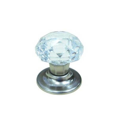 Classic Crystal Knob - Brush Nickel; Crystal - 45 Mm Dia.