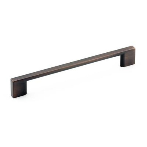 Contemporary Metal Pull - Brushed Oil-Rubbed Bronze - 160 Mm C. To C.