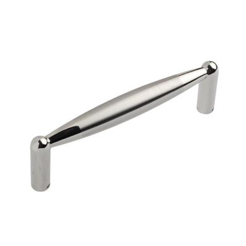 Contemporary Metal Pull - Chrome; Brushed Nickel - 128 Mm C. To C.