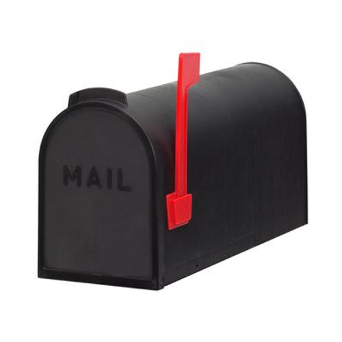 Economic Post Mount Mailbox; Black