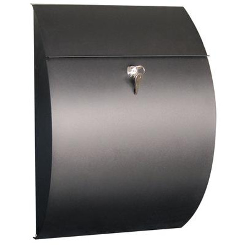 Contemporary Locking Mailbox; Black