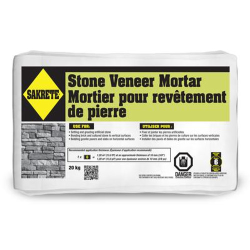 SAKRETE Stone Veneer Mortar; 20 KG