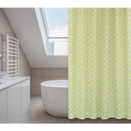 Madison 14 piece Shower Curtain Set (70x72) in Chartreuse Green