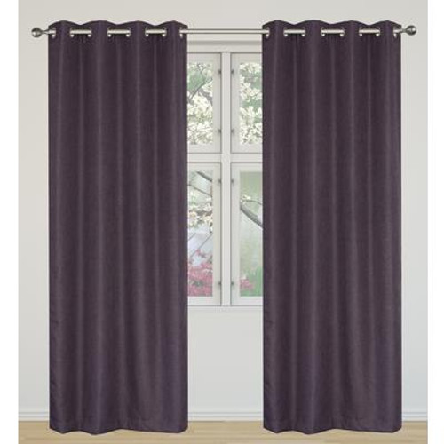 Light Reducing; Insulating 2-Piece Eclipse Grommet Curtain Panel Set 52&#148;x95&#148;; Plum