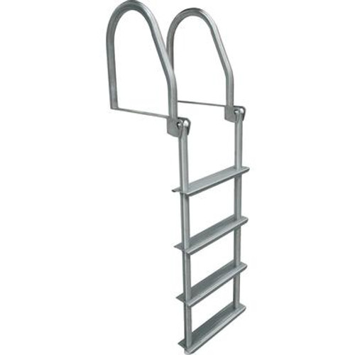 4 Step Stainless Steel Flip-Up Dock Ladder
