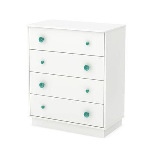 Little Monsters 4-Drawer Chest; Pure White