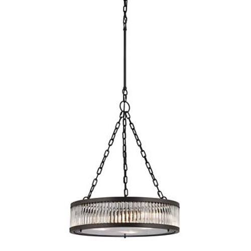 Linden Collection 3 Light Pendant In Oil Rubbed Bronze