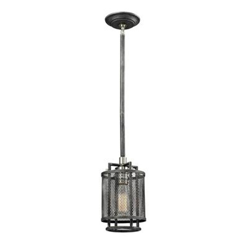 Slatington 1 Light Pendant In Silvered Graphite/Brushed Nickel