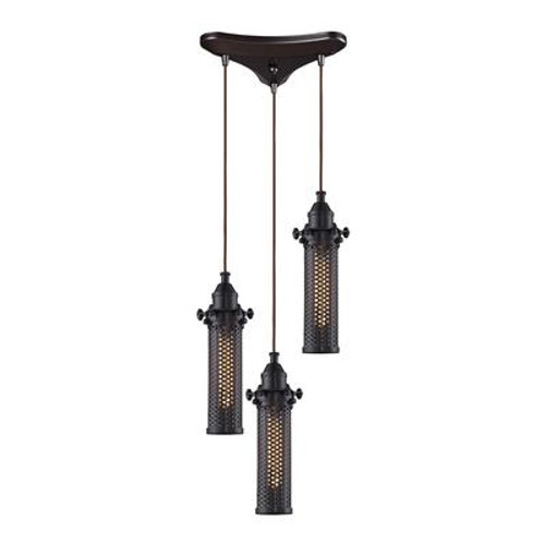 Fulton 3 Light Pendant In Oil Rubbed Bronze