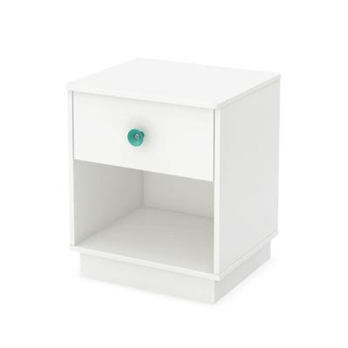 Little Monsters 1-Drawer Night Stand; Pure White