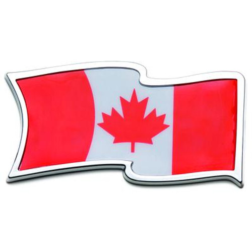 Badgez - Chrome Emblems - Cdn. Waving Flag