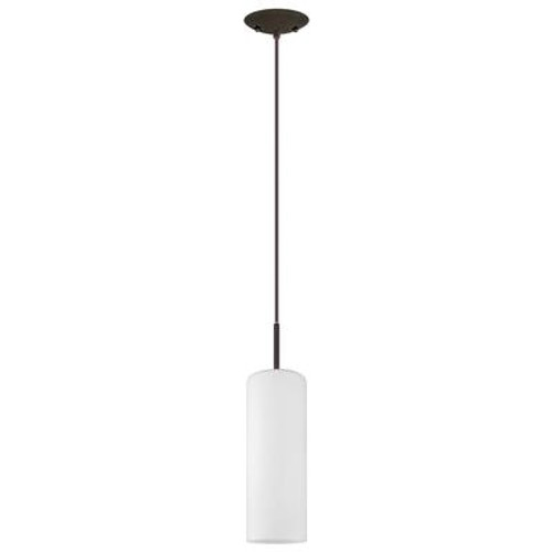 TROY 5 1L Suspension; Oil Rubbed Bronze Finish With Opal Frosted Glass