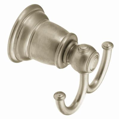 Kingsley Brushed Nickel Double Robe Hook