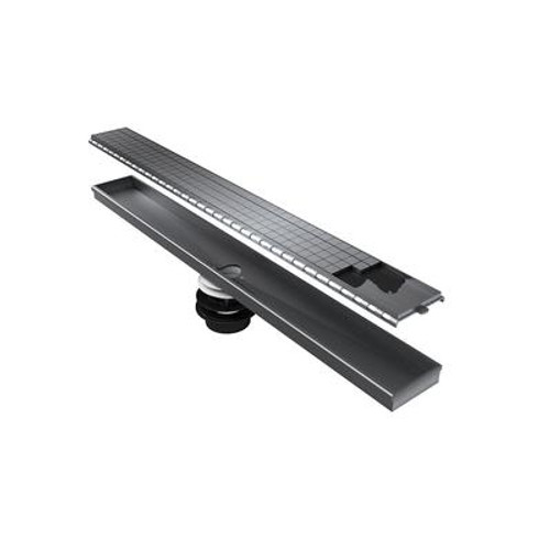 Tile-insert Linear Drain 60 Inch Length Create an invisible look by using your own tile
