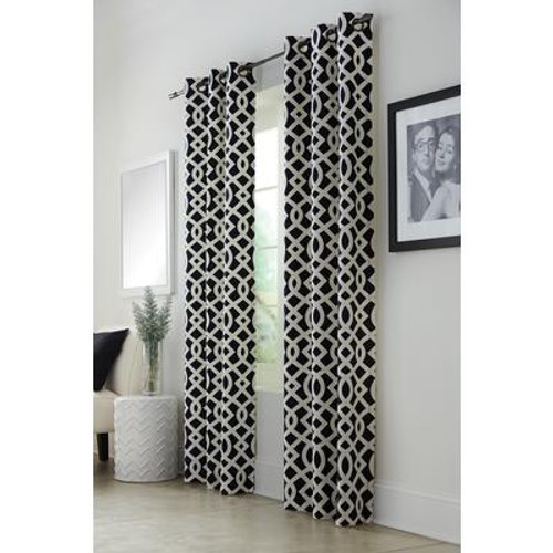 Trellis; Grommet; Navy; 40 X 84