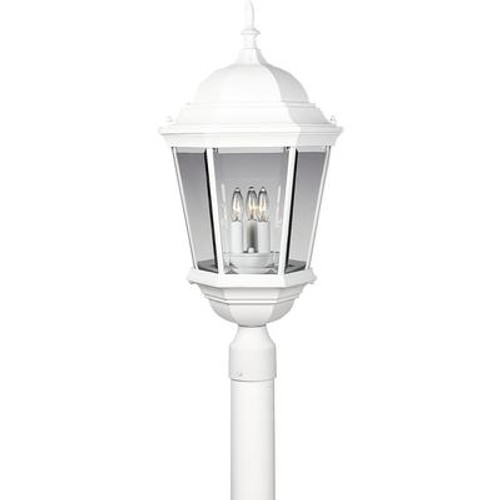 Welbourne Collection Textured White 3-light Post Lantern