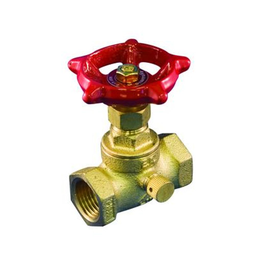 Stop & Waste Valve 1/2 Inch Brass Threaded Lead Free