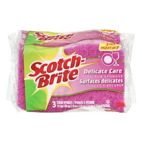 Delicate Duty Scrub Sponge 3-pk