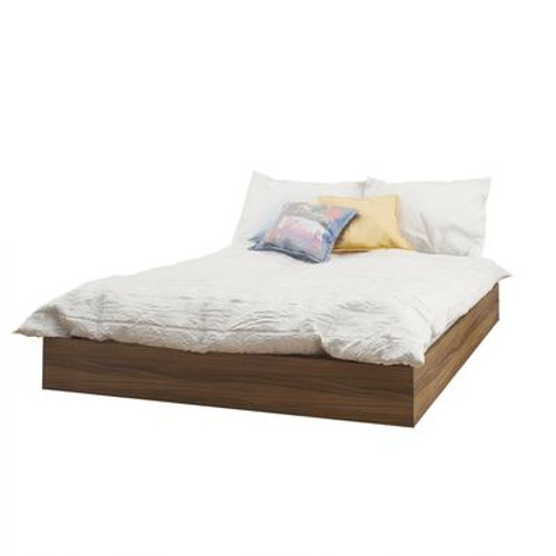 Nexera 345431 Alibi Full Size Platform Bed; Walnut