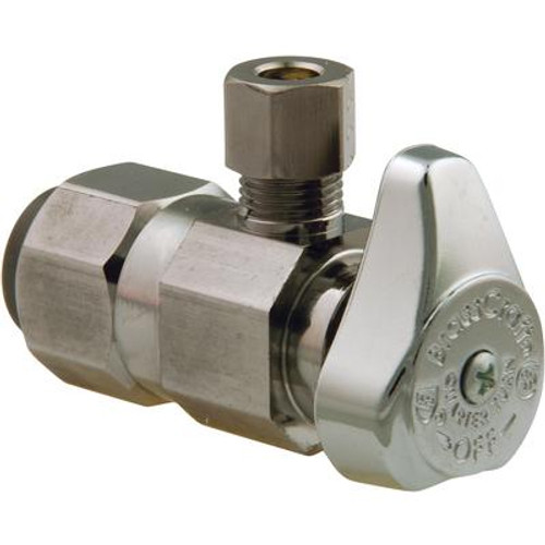 Angle Valve 1/2 Inch Nominal Push Connect X 1/4 Inch Od Compression