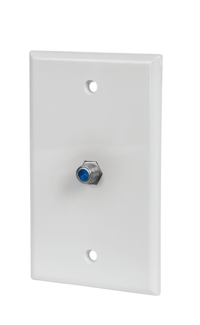 COAX WALL PLATE, WHITE, 5 PK