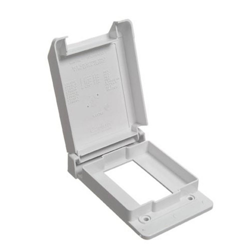 Weatherproof Single Gang GFI Vertical PVC Cover  White