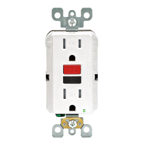 15A125V TR GFCI Receptacle  White