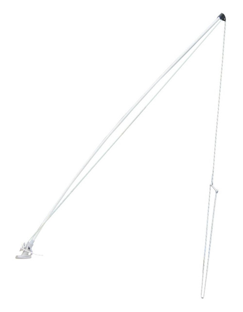 Mooring Whips, 8 feet, White Econo