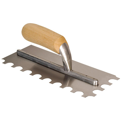 4-1/2 Inch U-Notch Trowel for Medium Bed Mortar for Marble, Stone, Pavers and Large Tiles