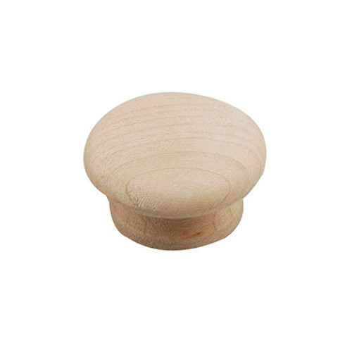 Classic Wood Knob - Unfinished Maple - 31,75 Mm Dia.