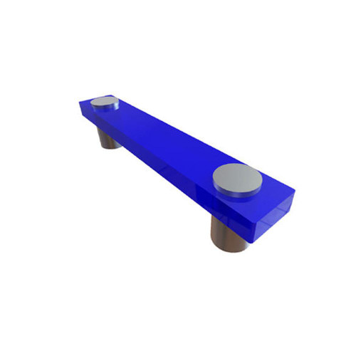 Contemporary Plastic Pull - Blue, Plastic - 76 Mm C. To C.