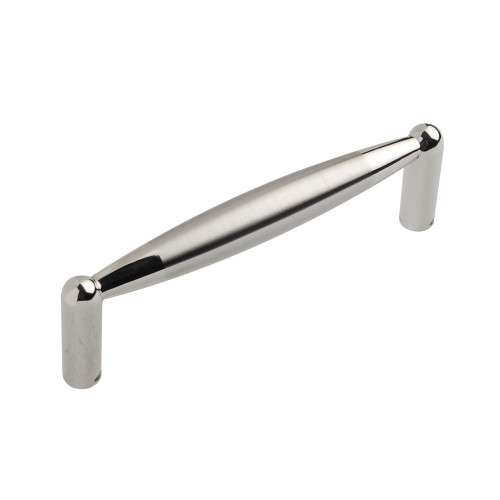 Contemporary Metal Pull - Chrome, Brushed Nickel - 96 Mm C. To C.