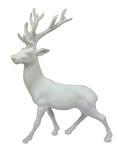 16.5 Inch WHITE STANDING REINDEER