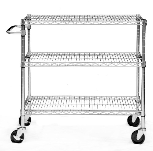 TRINITY EcoStorage 3-Tier Cart  Chrome