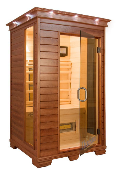 TheraSauna 2 Person Infrared Sauna with MPS Control, Aspen Wood and 8 TheraMitter Heaters