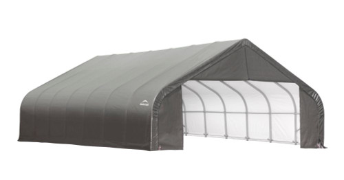 Grey Cover Peak Style Shelter  - 30 Feet x 28 Feet x 16 Feet