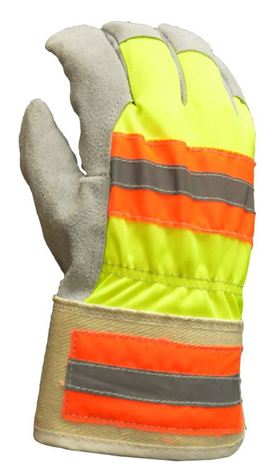 SB Lthr Palm Hi Vis 40g Thins Glove