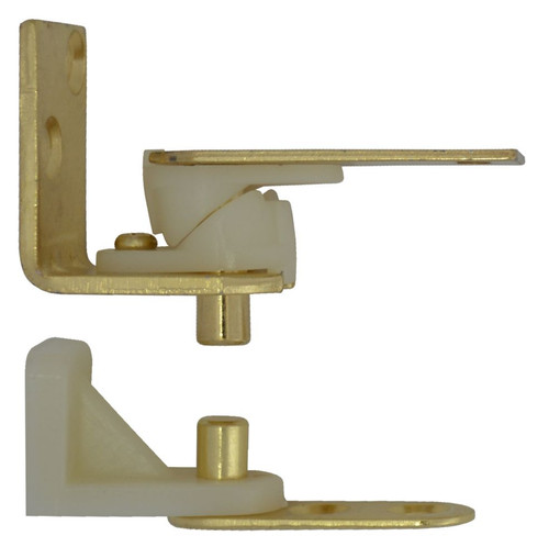 Satin Brass Café Door Pivot